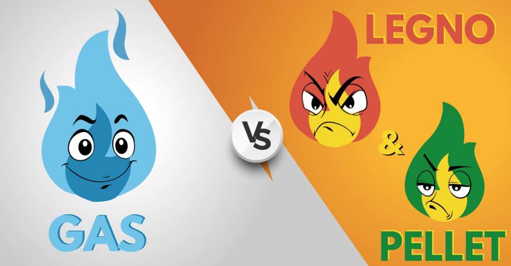 Gas vs legno e pellet